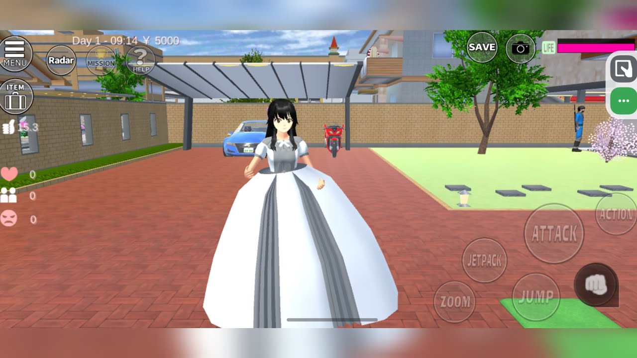 How to make Beautiful attractive whait contaras Gown 👗🤩 in Sakura Simulator ❤️🥳
