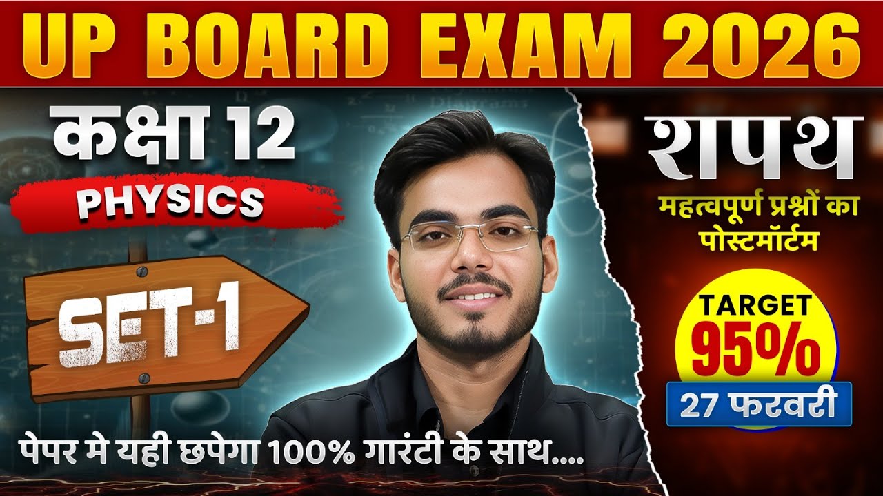 Class 12 Physics Viral Question 2026 | PYQs Physics Class 12 UP Board Hindi Medium
