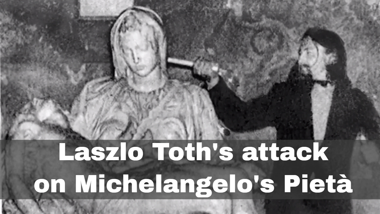 21st May 1972: Laszlo Toth attacks Michelangelo's Pietà with a hammer