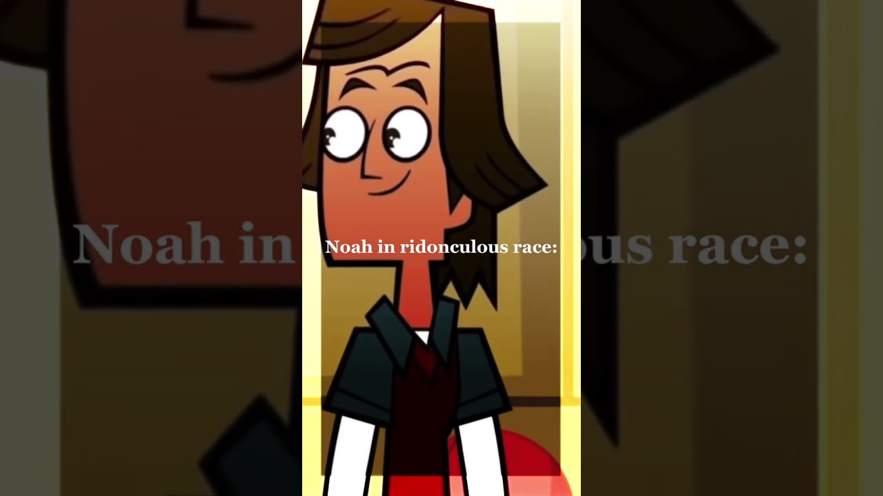 Noah changed in ridonculous race 🤪 #totaldrama #noah #change #beforeandafter #shorts