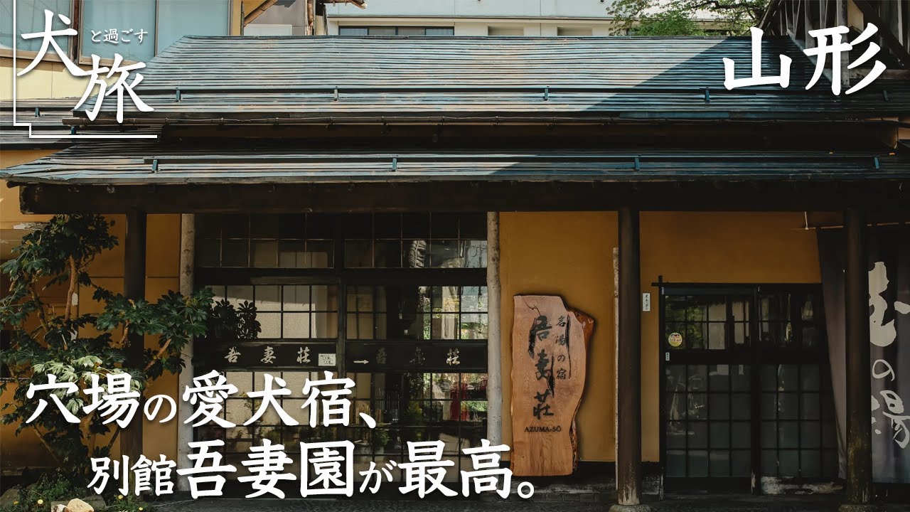 【吾妻荘｜山形米沢】秘密にしたい愛犬と泊まれる小野川温泉、穴場の老舗宿。寝る時も食事もずっと一緒に過ごせるって最高かよ！