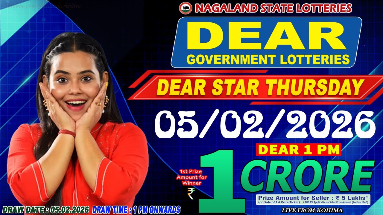 DEAR STAR THURSDAY DRAW DEAR 1 PM DATE 05.02.2026 NAGALAND STATE LOTTERIES