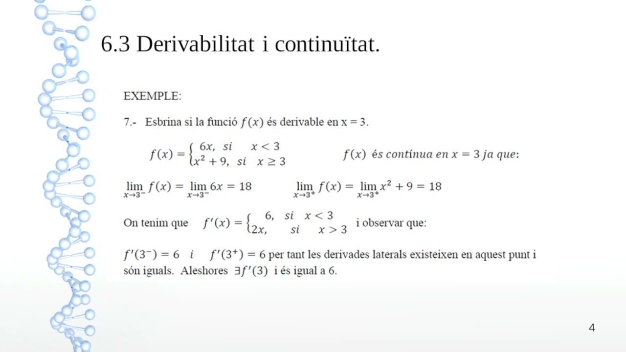 Derivades   Video 11   Derivabilitat i continuitat
