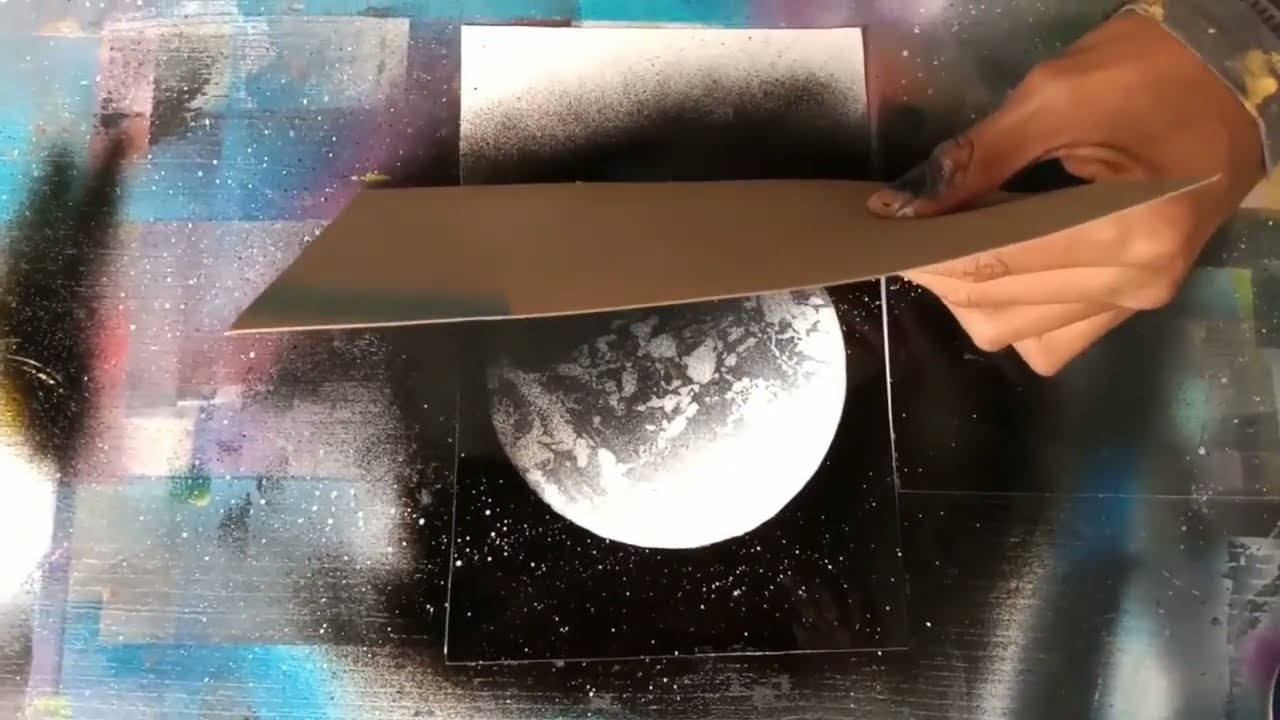 Spray Paint Art - Como Pintar un Increíble paisaje!! como hacer planetas correctamente
