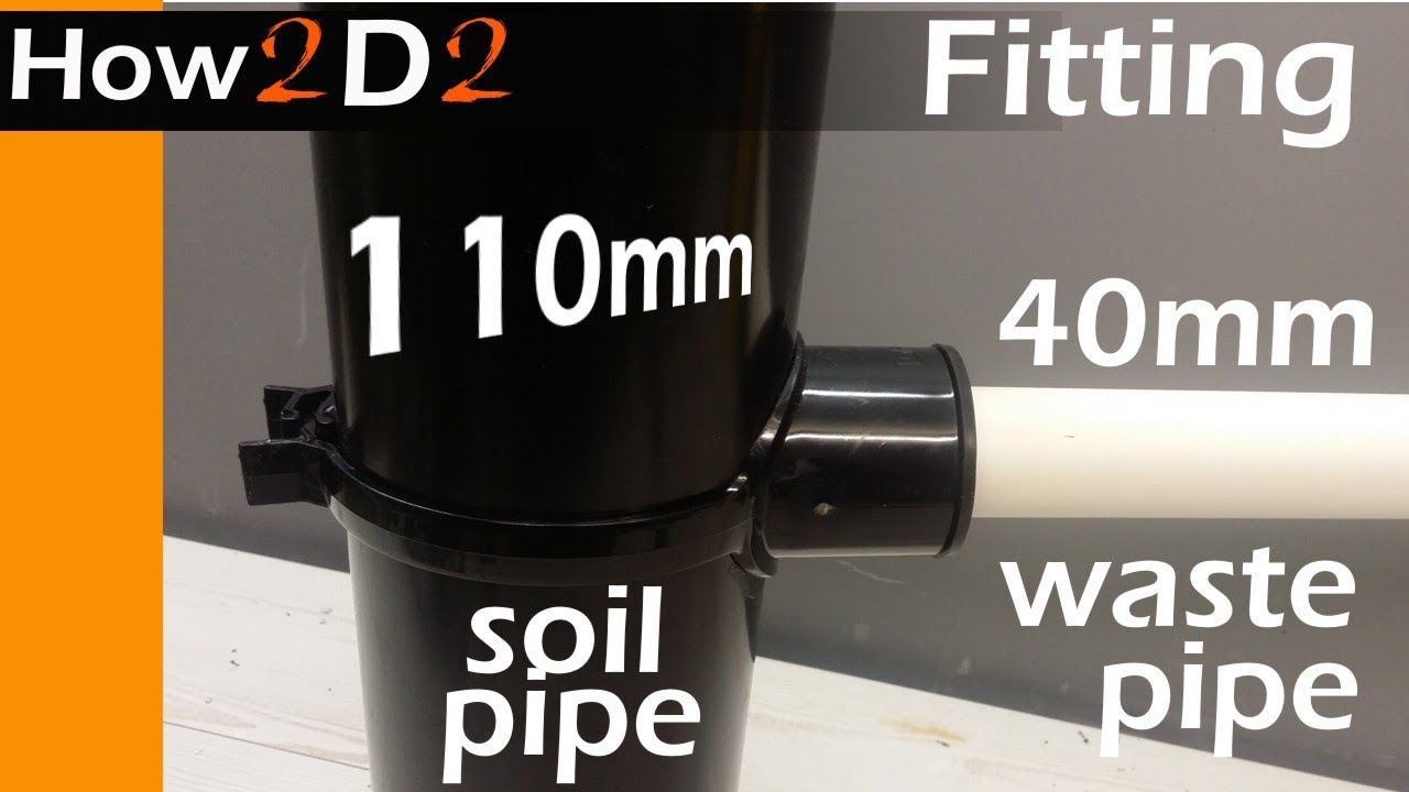 40 mm to 110 mm pipe How to fit waste pipe to soil pipe Boss strap adapter