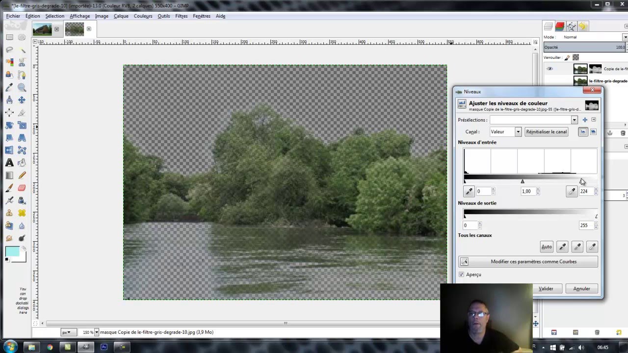 tuto gimp changer un ciel surexposé