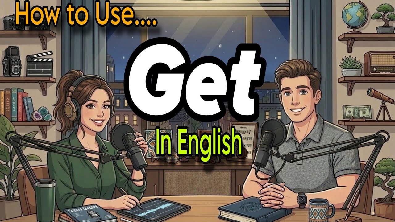 One Word, 10 Meanings! Learn “GET” in English  Conversation (Podcast Style)