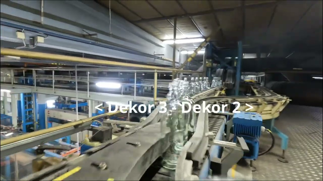 AGP Limmared &ndash; Close-up view of a bottle's journey from cold end to storage (Swedish)