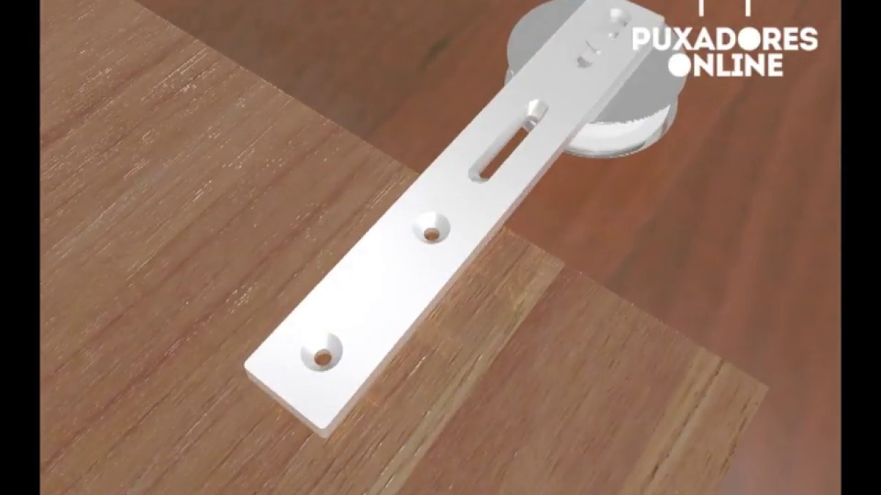COMO INSTALAR PORTA DE CORRER COM ROLDANAS APARENTE - www.puxadoresonline.com