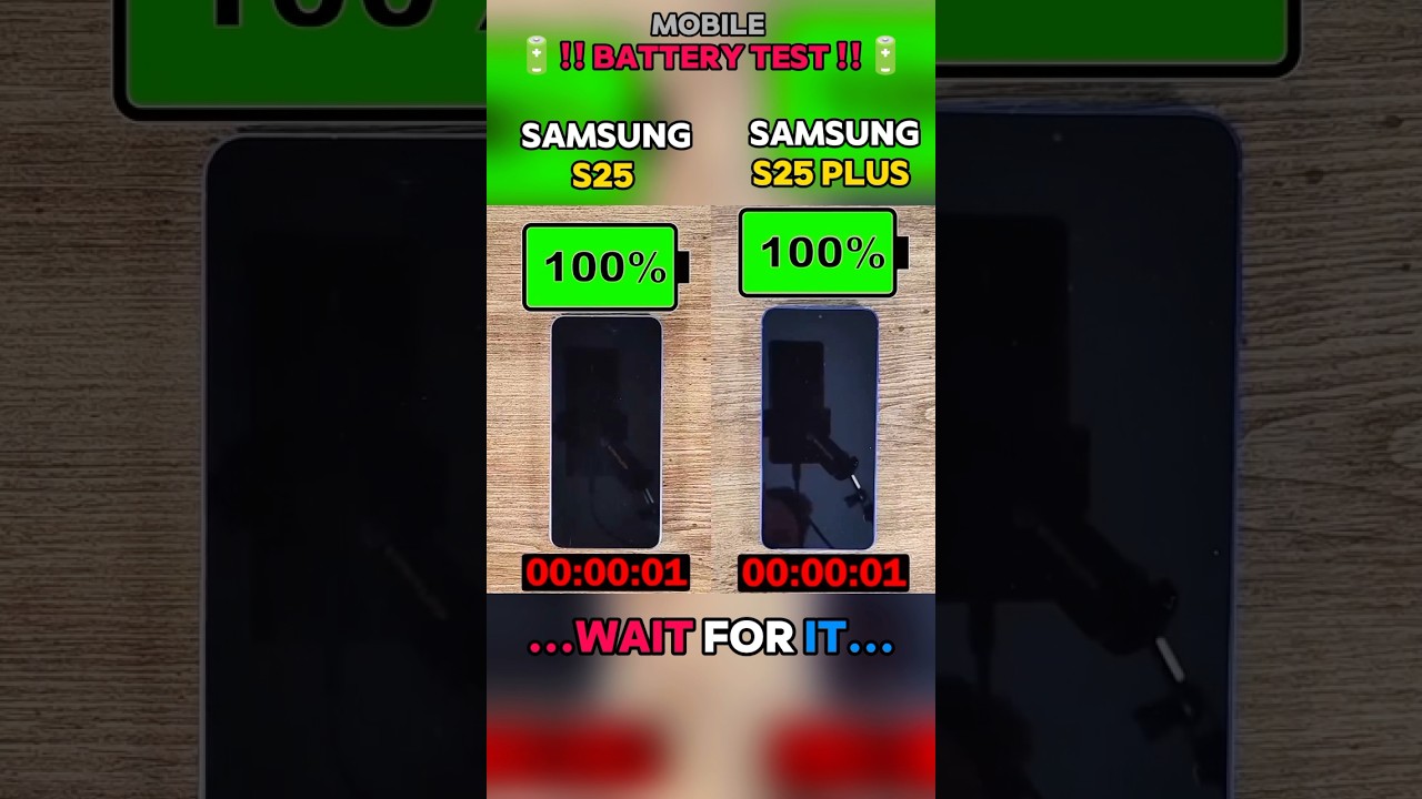 ⚡🔋 SAMSUNG S25 VS SAMSUNG S25 PLUS BATTERY TEST!!