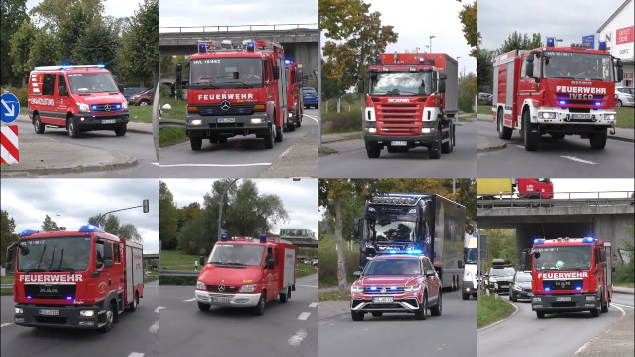 [GROßEINSATZ] H_VU-Schiene - Einsatzfahrten zum Zugunfall am Bahnhof in Elstal [WLF mit AB-BHP25]