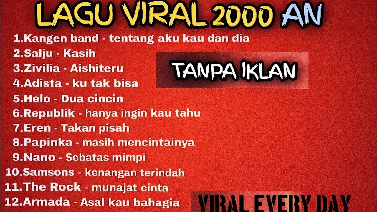 Lagu Pop Indonesia 2000an Viral Terbaik 💔 Nostalgia Lagu Galau & Kenangan Masa Remaja