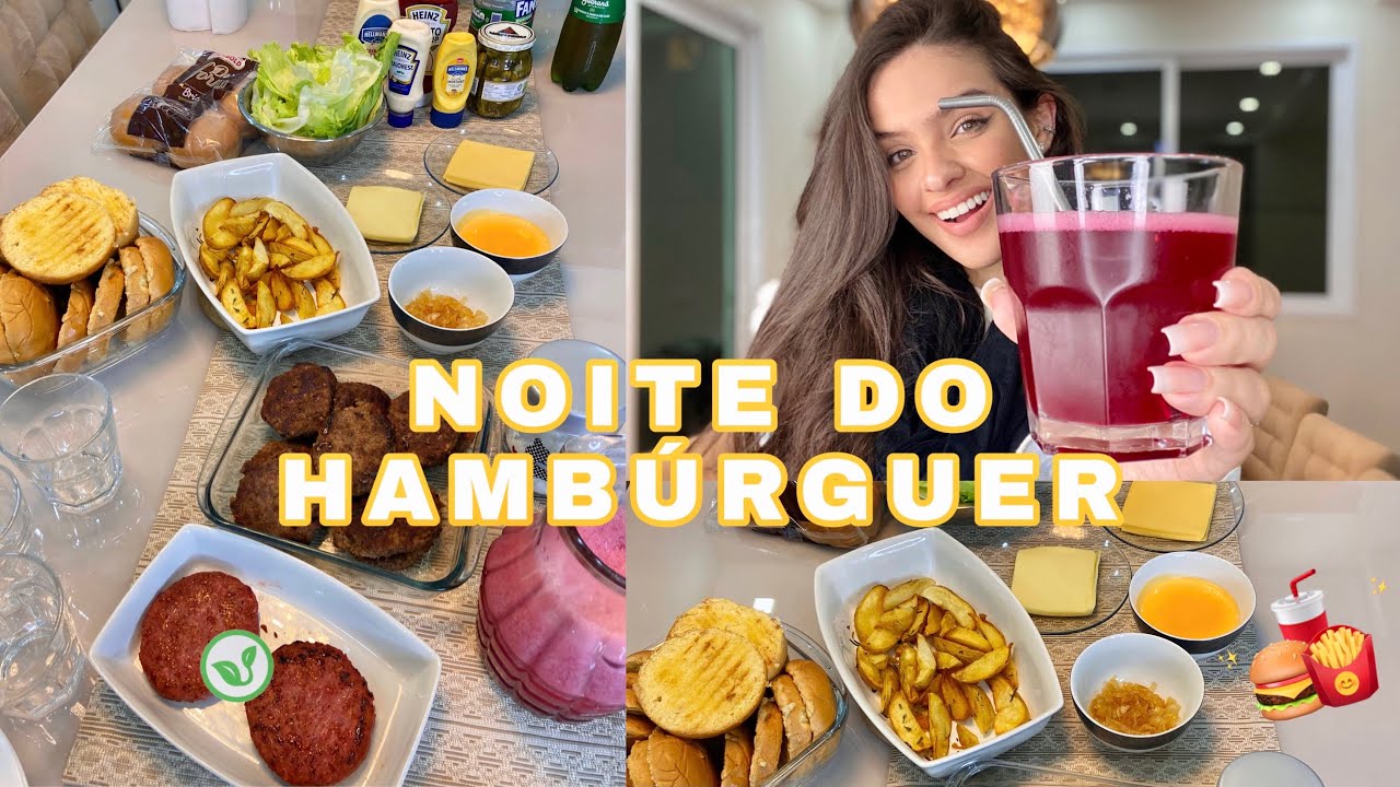 NOITE DO HAMBÚRGUER PARA FAMÍLIA TODA | pink lemonade + batata rústica + cebola caramelizada