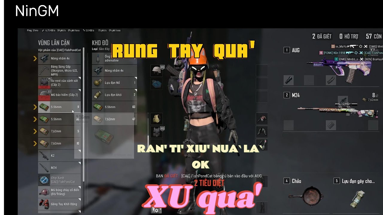 PUBG pha xử lý cồng kềnh