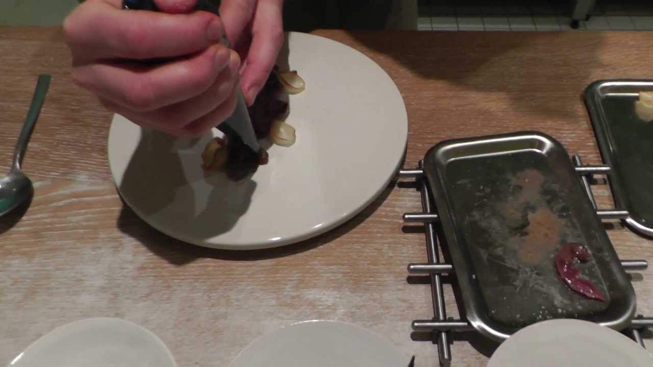 Holmström prepares a dish at Gastrologik in Stockholm