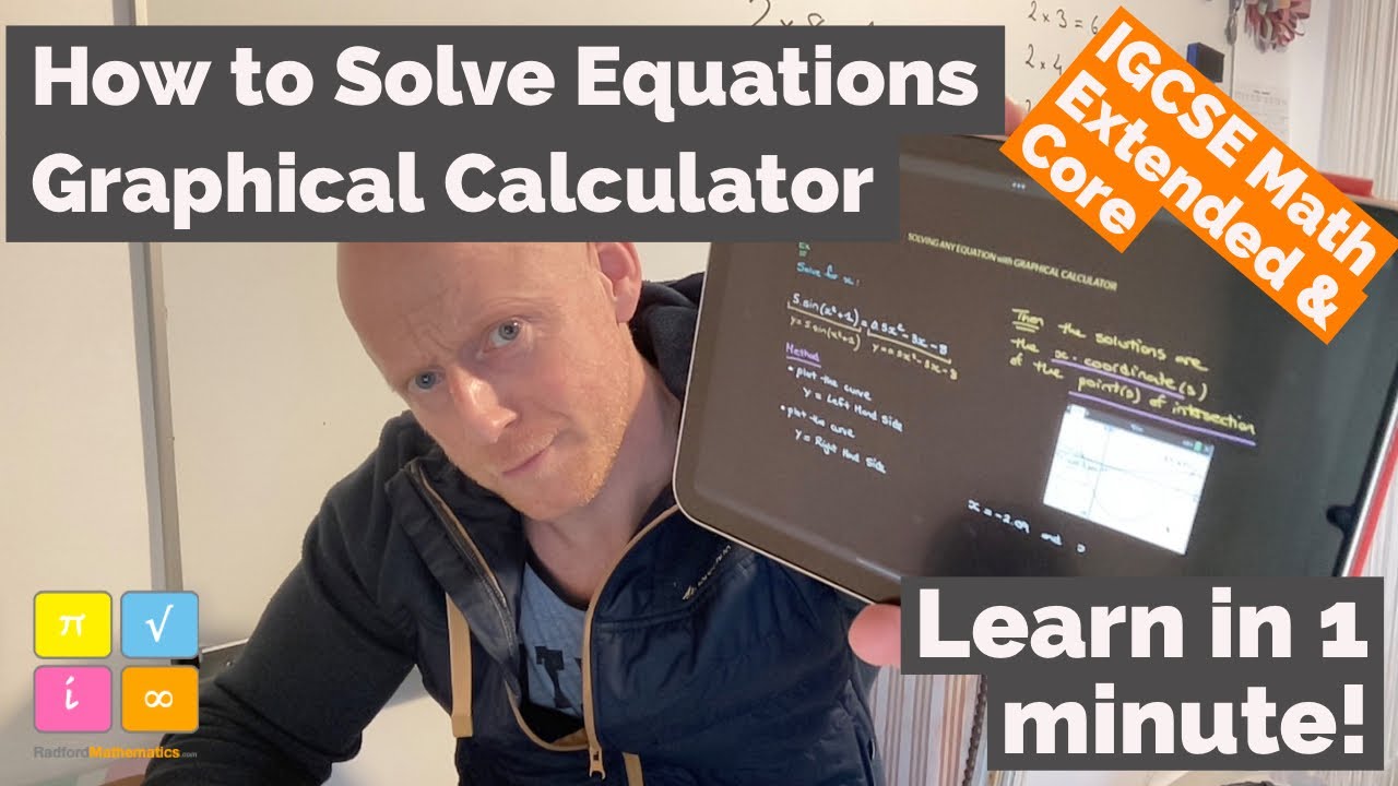 Solve Equations with Curves on Graphical Calculator - IGCSE Math Extended - Paper 4 - Learn in 1 min