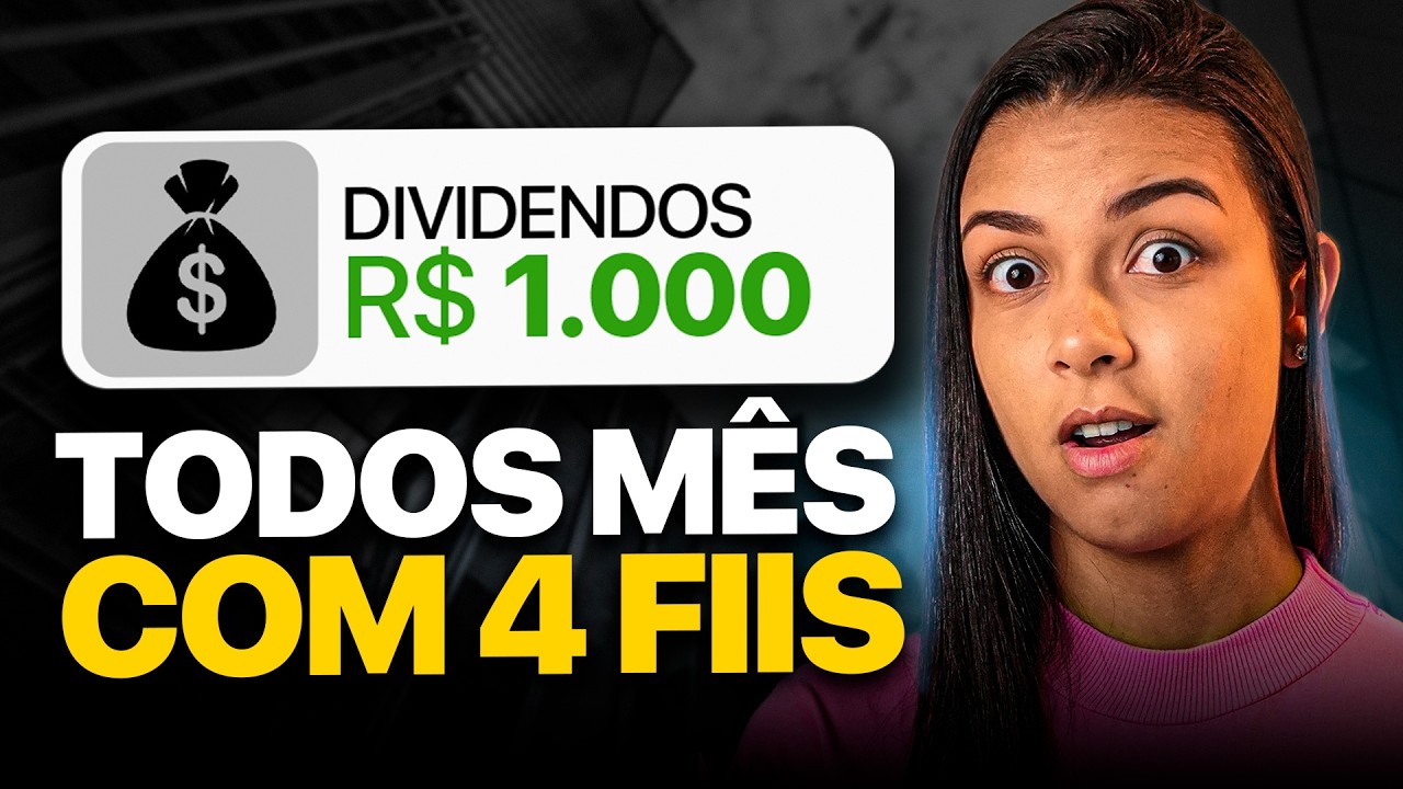 RECEBA R$1.000 TODO MÊS COM APENAS 4 FUNDOS IMOBILIÁRIOS [Não precisa inventar moda]