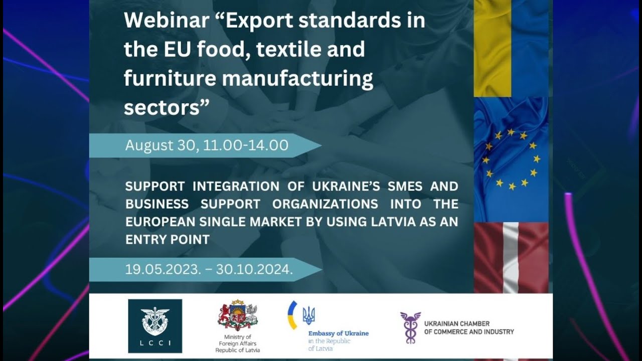 WEBINAR | Export standards in the EU food, textile and furniture manufacturing sectors