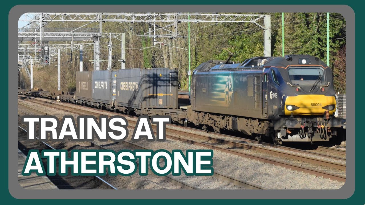 Trains at Atherstone railway station (17/01/2023)
