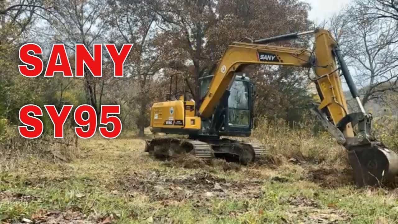 DIGGING WATERLINE WITH SANY SY95  EXCAVATOR!