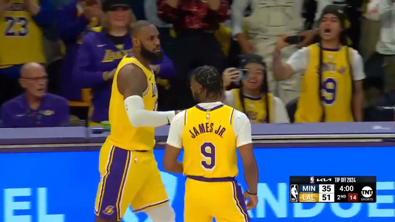 FATHER SON Duo: LeBron and Bronny James First time together in NBA History😱