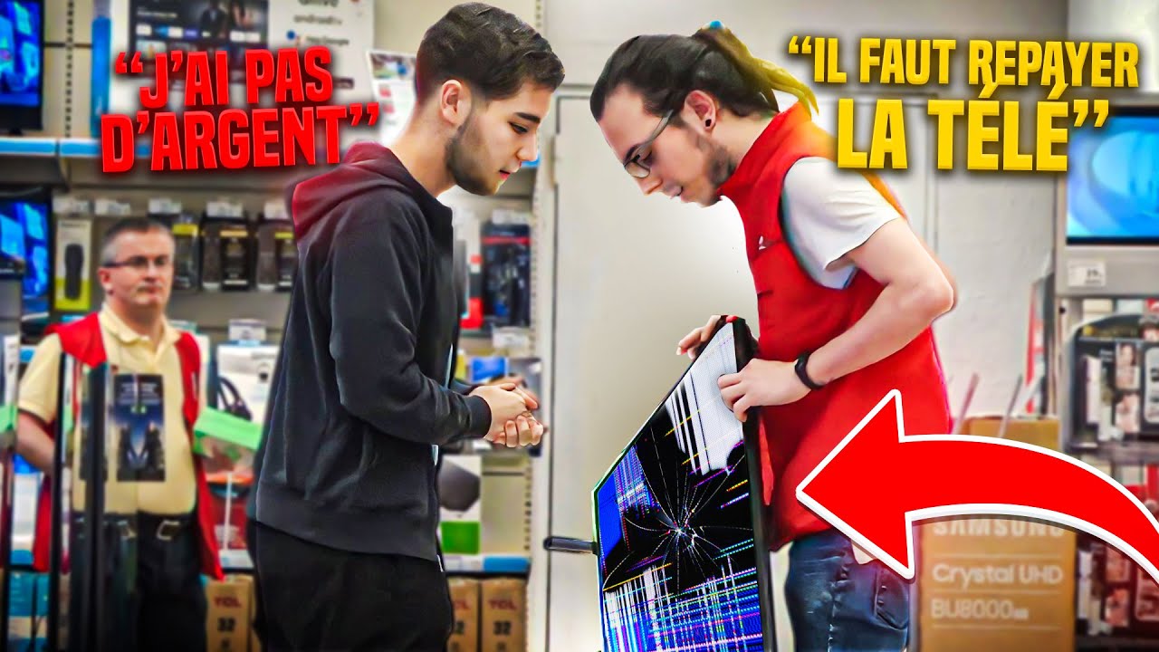 PRANK CASSER UNE T&Eacute;L&Eacute; DEVANT UN VENDEUR !