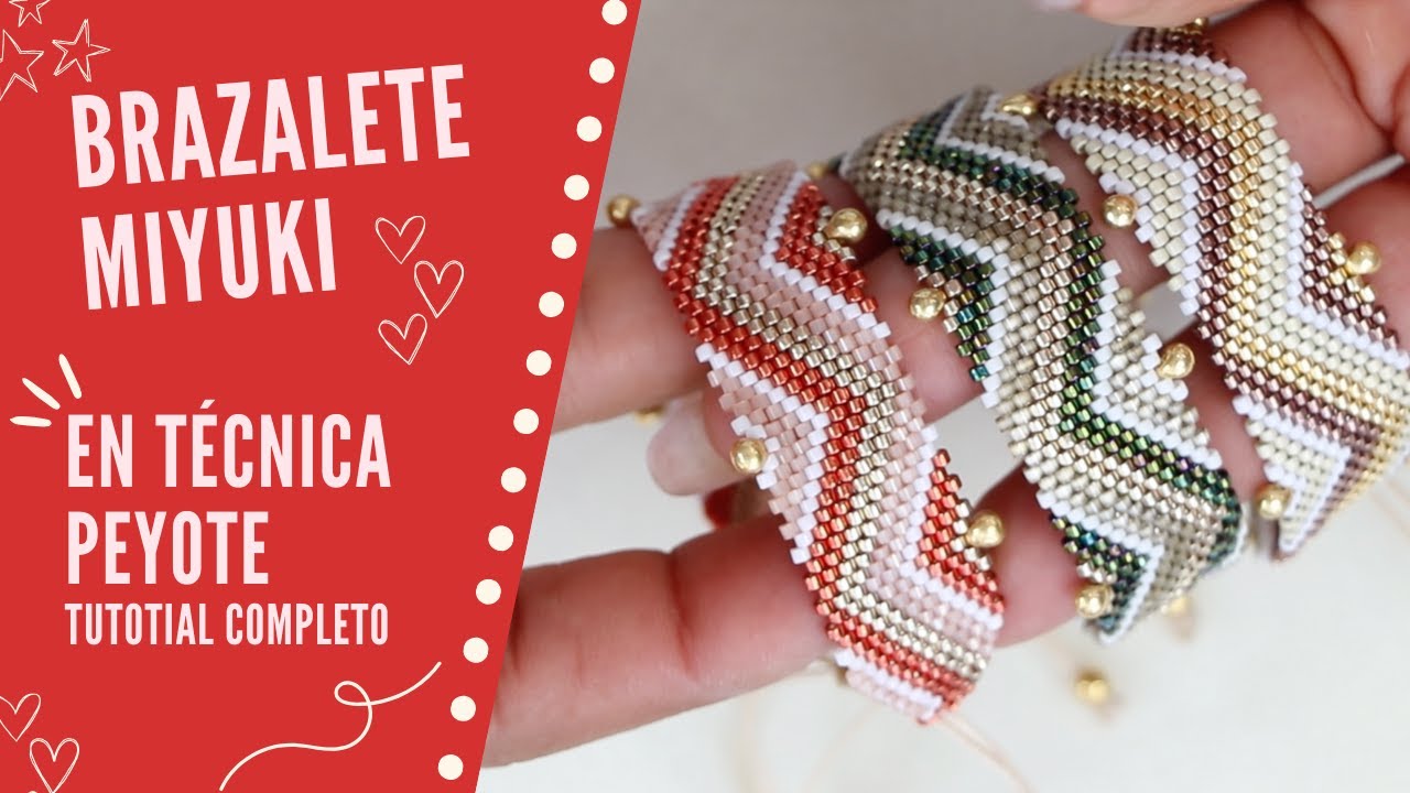 🪬 Tutorial Brazalete MIYUKI con drops / Técnica Peyote