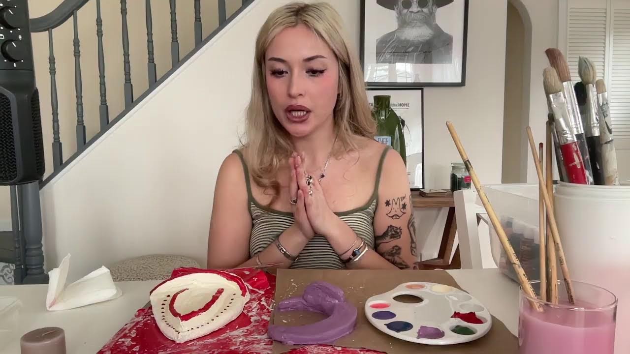 ASMR | painting livestream (whispered)
