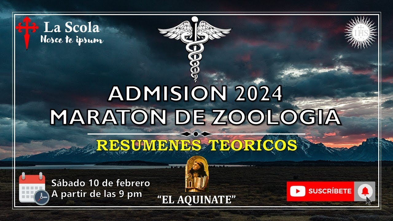 MARATON de ZOOLOGIA, CURSO COMPLETO resumido para usted, Admisi&oacute;n 2024