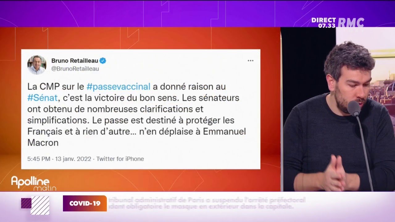 Pass vaccinal : un tweet emp&ecirc;che un accord entre d&eacute;put&eacute;s et s&eacute;nateurs