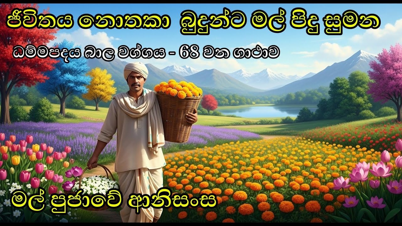 ජීවිතය පුදා  පුදා බුදුන්ට මල් පිදු සුමන - මල් පුජාවේ ආනිසංස #ධම්මපදය  #බුදු #බන #ධර්ම #දේශනා #ලංකා