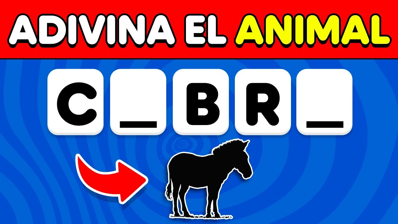 Adivina los Animales sin Vocales 🦁🐺✅Quiz de Animales