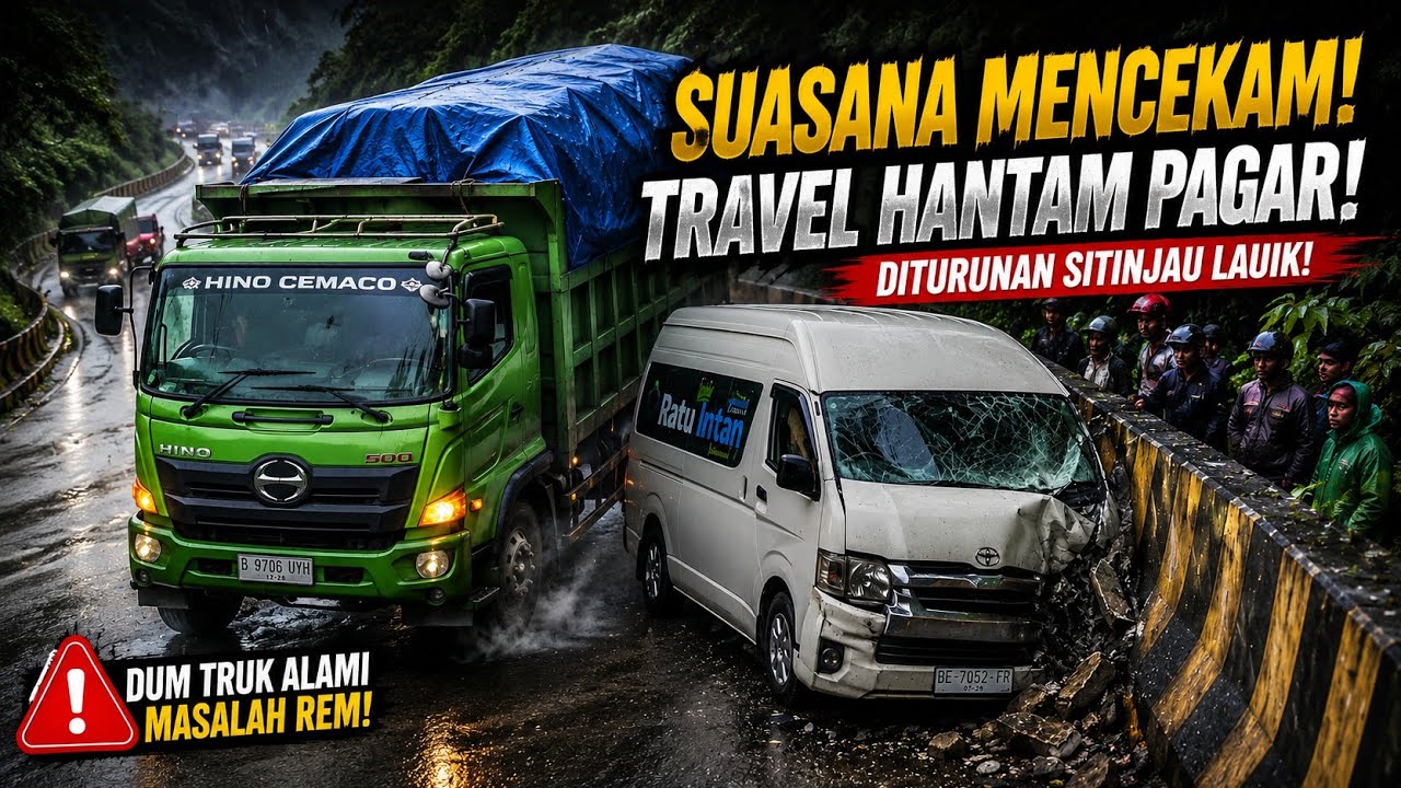 TEREKAM KAMERA! Travel Ratu Intan Remblong di Sitinjau Lauik | Detik-Detik Menegangkan
