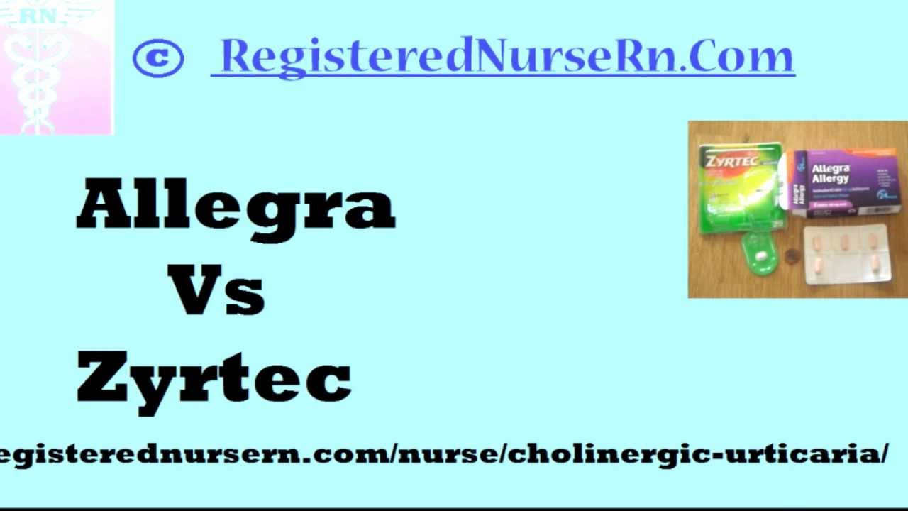Allegra Vs Zyrtec