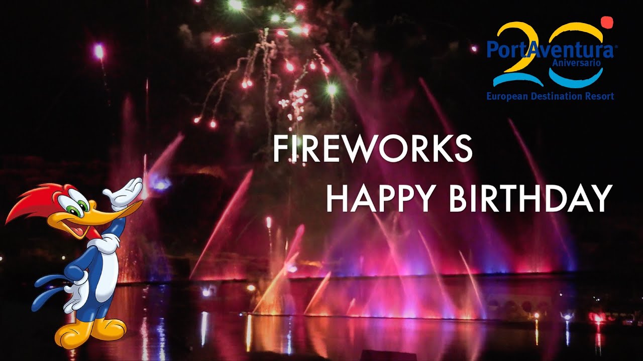 Piromusical | Fireworks Happy Birthday | Noche Blanca Happy Birthday 01/05/2015 | PortAventura