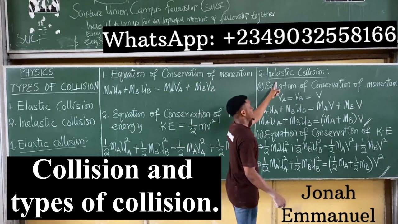 Collision and Types of Collision JAMB and WAEC Physics tutorials #excellenceacademy #jonahemmanuel