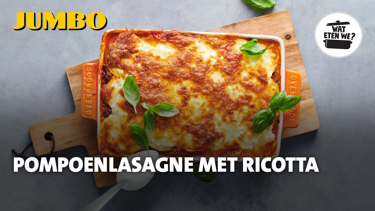 Wat eten we? Pompoenlasagne met cottagecheese
