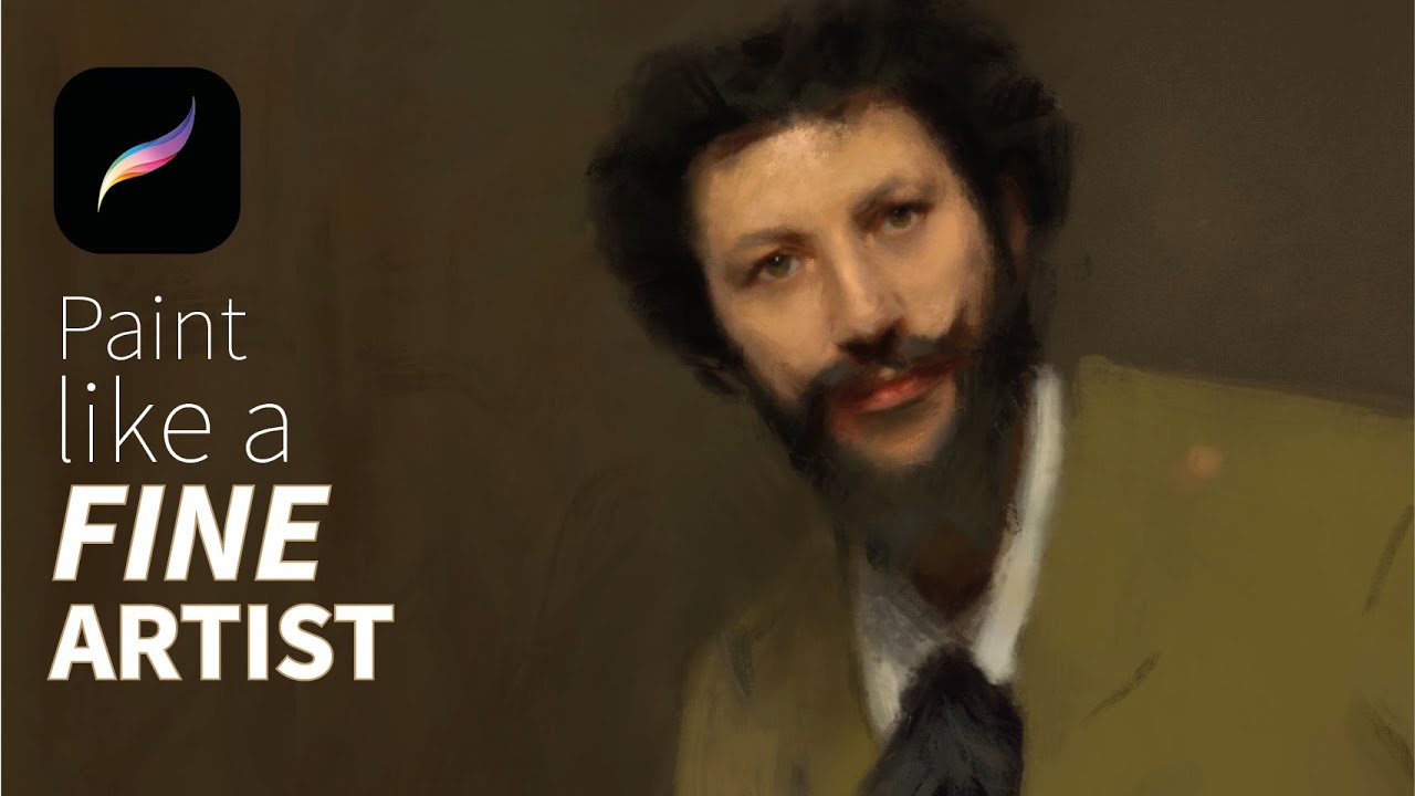 Рисуйте как настоящий художник в Procreate. Демонстрация и руководство по копированию Sargent Mas...