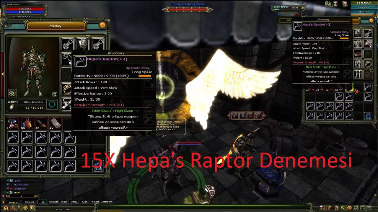 Knigth Online 15X Hepa's Raptor Denemesi Mükemmel başlamıştık oysaki