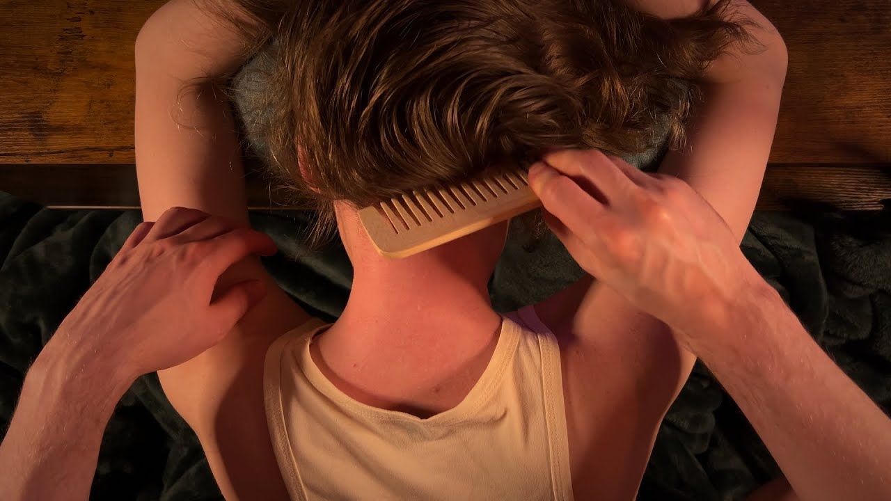Relaxing ASMR Hair Brushing & Head Massage: 40 min for Anxiety Relief