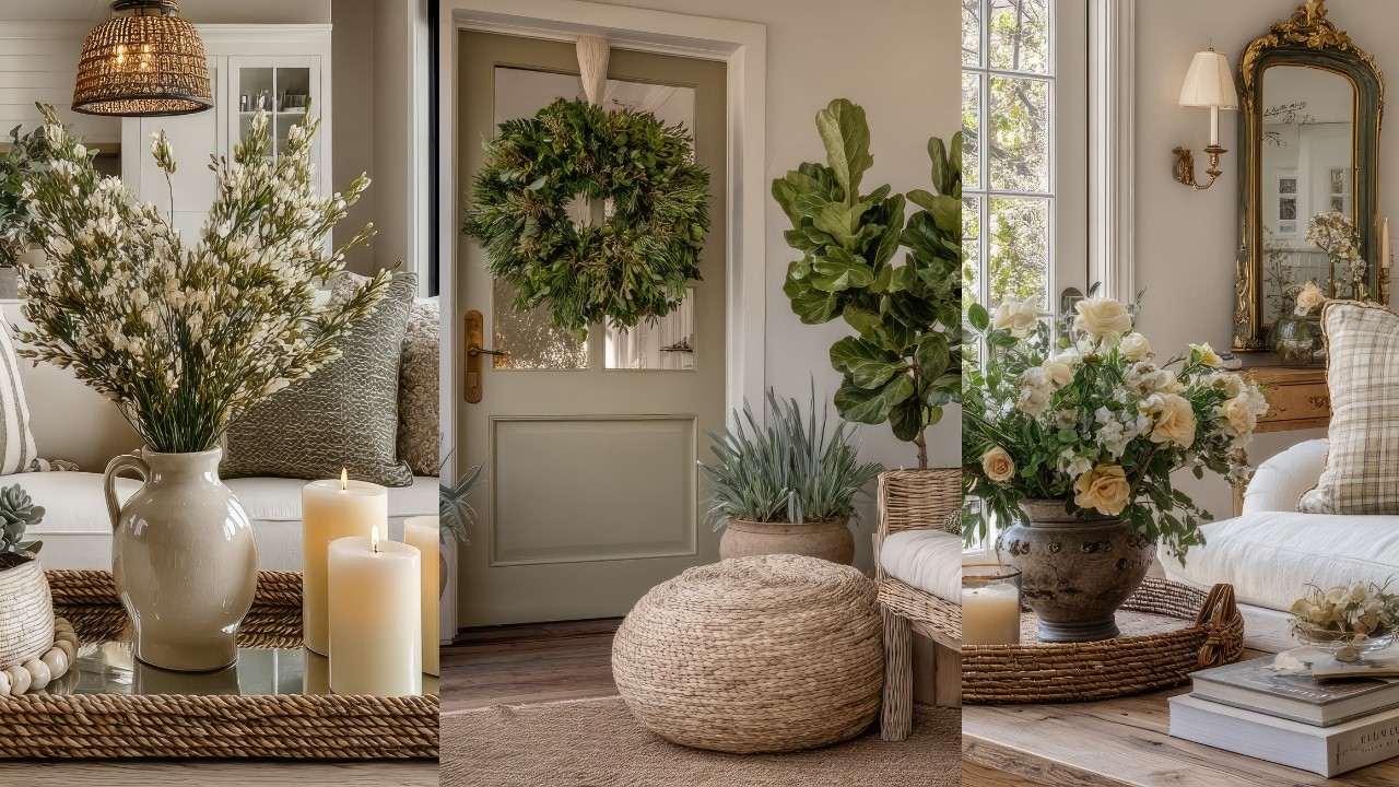 🍁 Decorate With Me | Timeless Fall Elegance | Green & Cream Home Décor Ideas In My Home