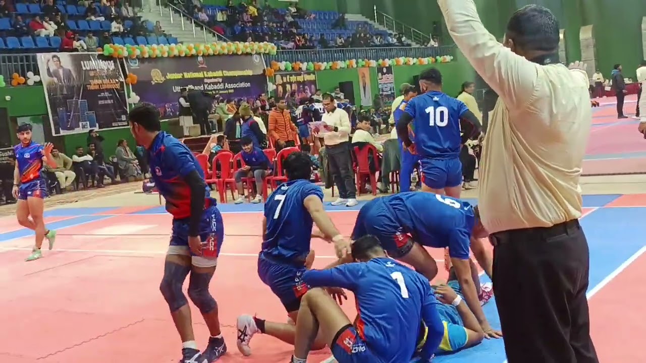 kabaddi junior national quarter final match goa vs uttarakhand.