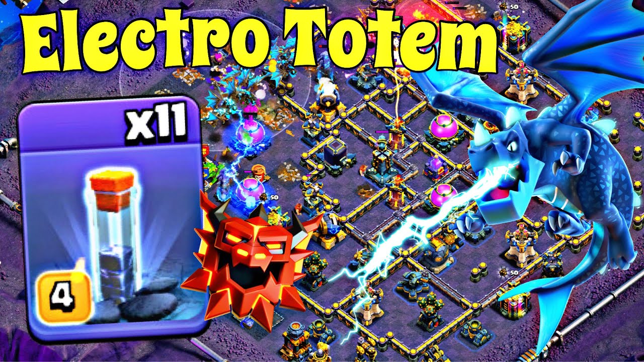 TH18 Mass Electro Dragon + Totem Spells SHATTER Legends!  Clash of Clans