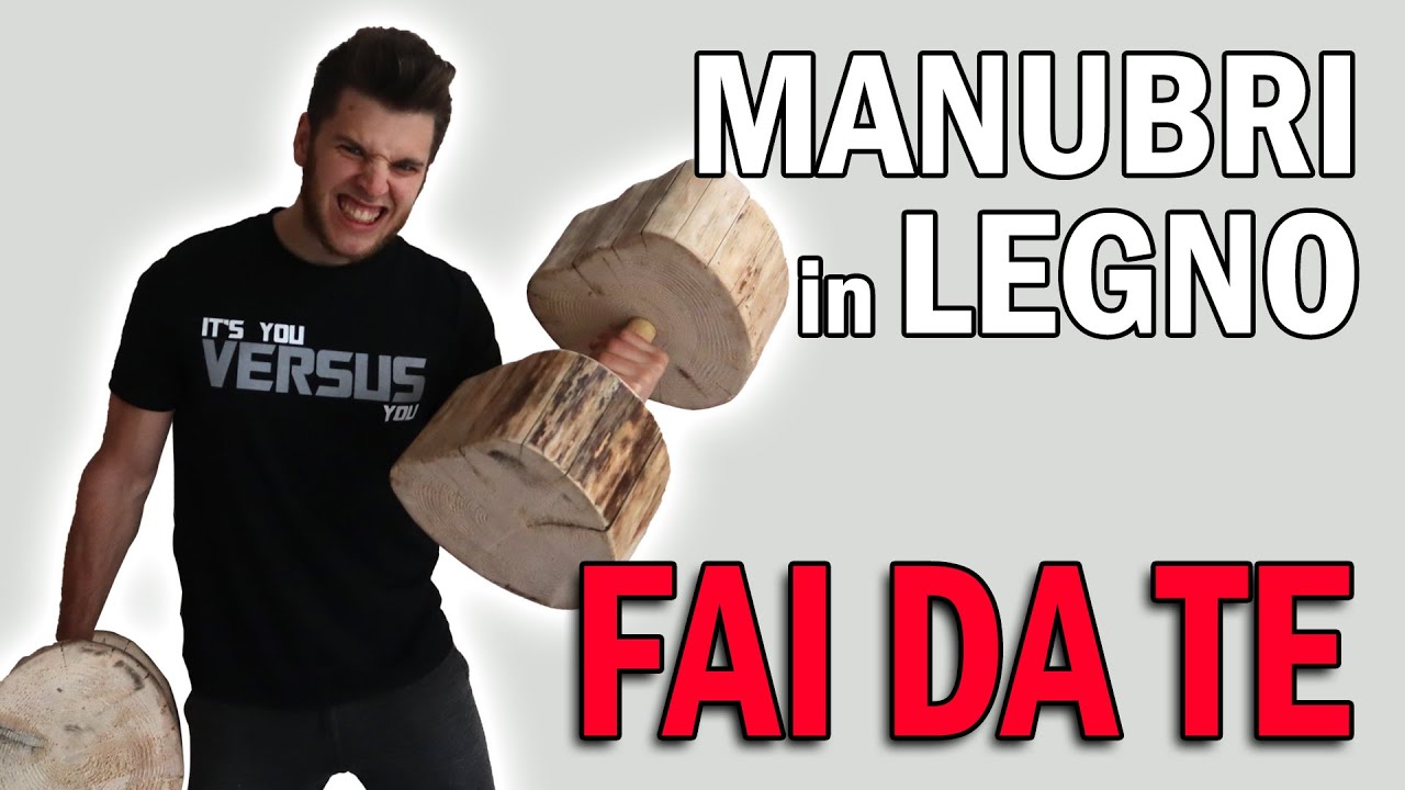 Come Costruire dei MANUBRI in LEGNO Fai da Te - Home Gym DIY