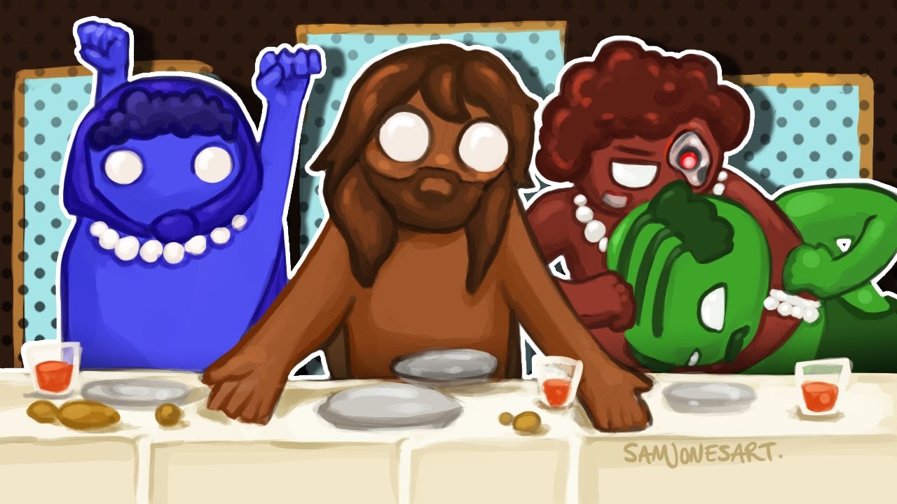 Gang Beasts Funny Moments - Super Geezus VS Grannys Gone Wild!
