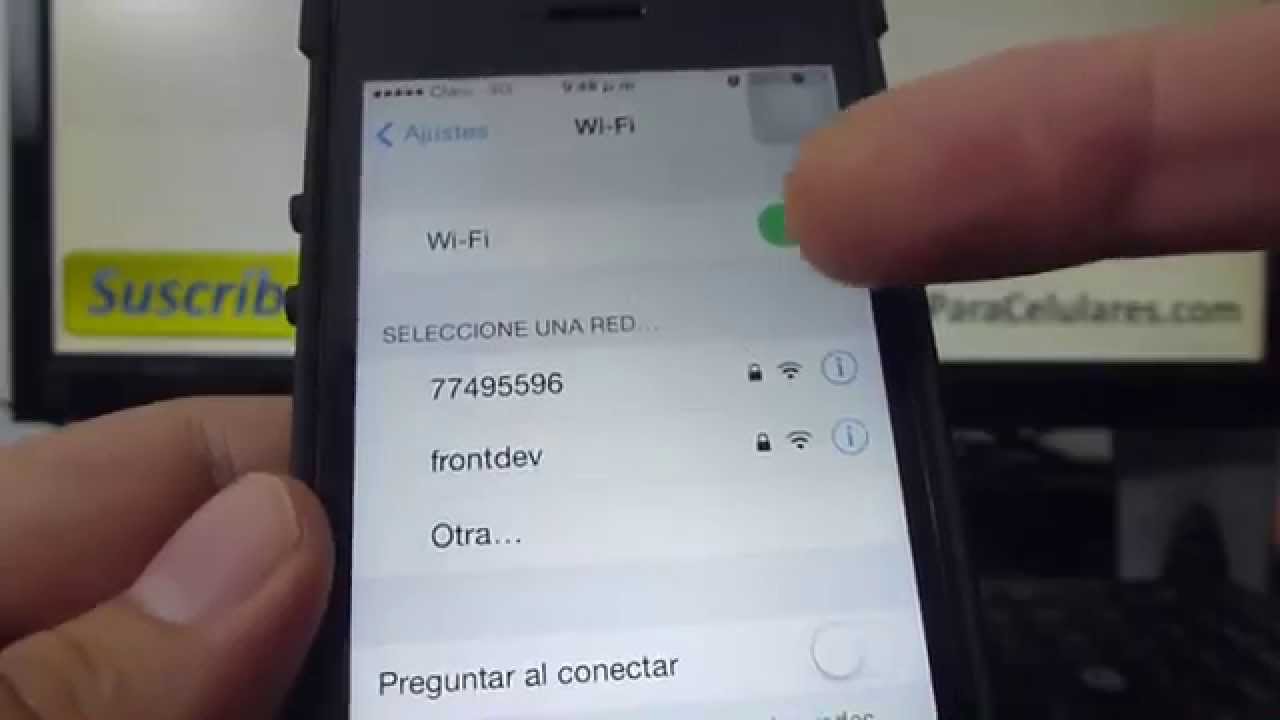 Como eliminar redes Wifi de un iPhone 5S 5C 5 4 iOS 7 español Channeliphone