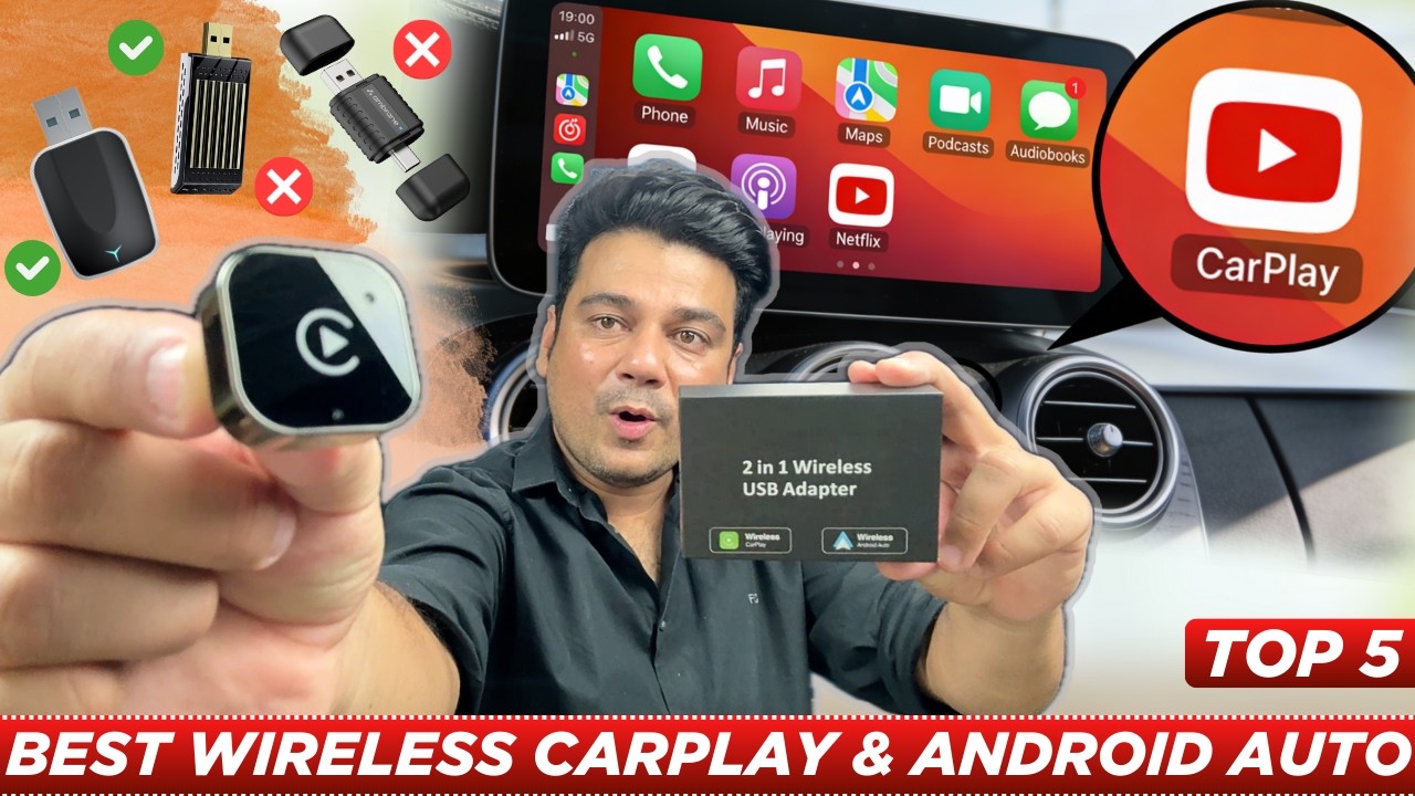 ✅5 Wireless Android Auto and Apple Carplay Adapters 2026🚗 Best Adapter Konsa?