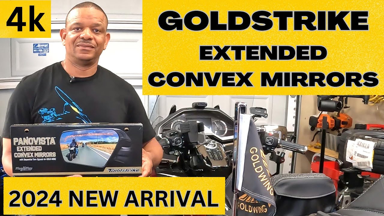 Goldstrike Panovista Extended Convex Mirrors for Honda Goldwings