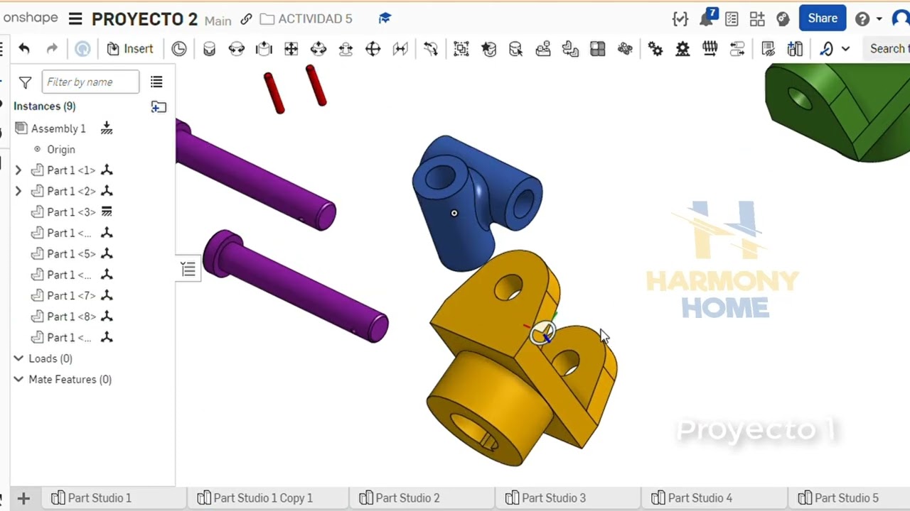 Cómo Ensamblar una junta Universal en Onshape | Tutorial Paso a Paso