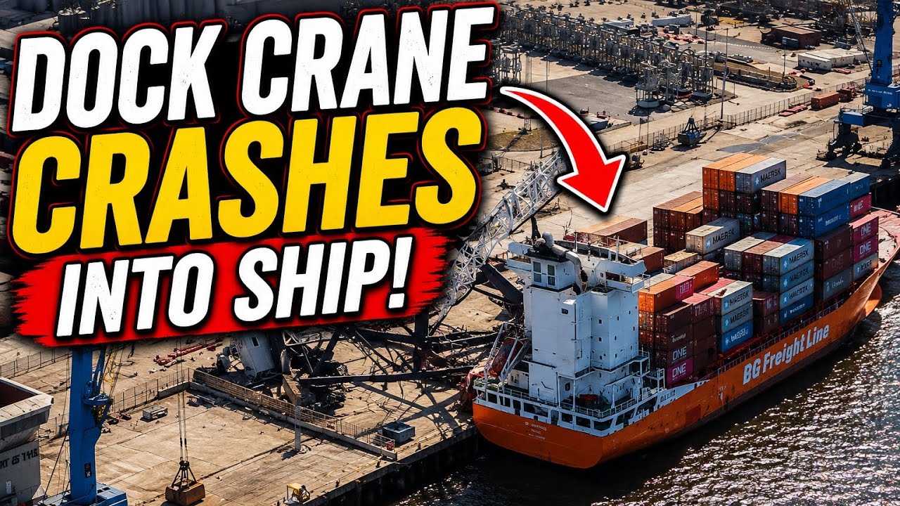 Port of Tyne Dock Crane Crash | Drone Footage